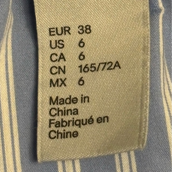 H&M Light Blue Striped A-Line Skirt - Picture 8 of 10